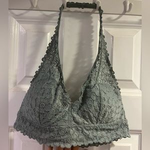 Aerie Halter Lace Bralette — Medium